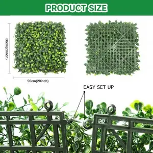 Artificial Boxwood Hedge Faux Foliage Greenery Realistic Wall Backdrop Decoration Photo For Party Wedding