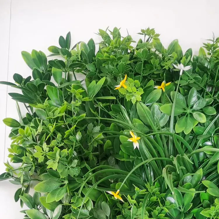 Artificial Grass China - Wholesale decorative green artificial plant wall boxwood hedge for green outdoor wall – Deyuan detail pictures