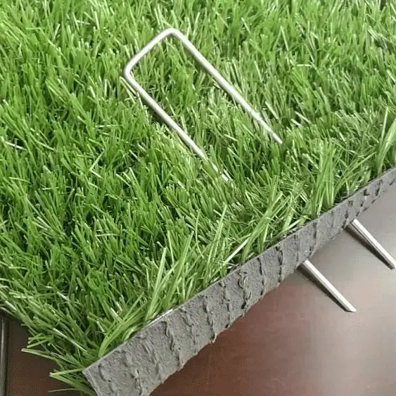 Indoor Living Wall - grass Sod Staple Stake Grass U-type Nail Steel Smooth Flat top Turf Nail – Deyuan detail pictures