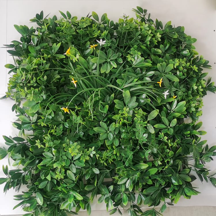 Artificial Grass China - Wholesale decorative green artificial plant wall boxwood hedge for green outdoor wall – Deyuan detail pictures