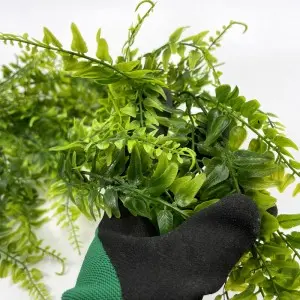 Outdoor Home Decoration Wall Hanging Plastic Plants Greenery Faux Persian Grass Leaf Artificial Hanging Plant