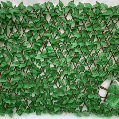 China Factory for Artificial Grass Ball - Artificial Ivy expandable willow trellis hedgeartificial retractable plastic leaves fence – Deyuan