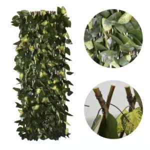 Artificial Plant Expandable Willow Fence Trellis Hedge With Different Leaves