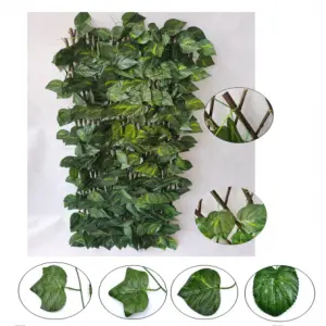 wholesale artificial topiary ivy fence artificial foliage fence artificial expandable trellis hedge for garden decoration