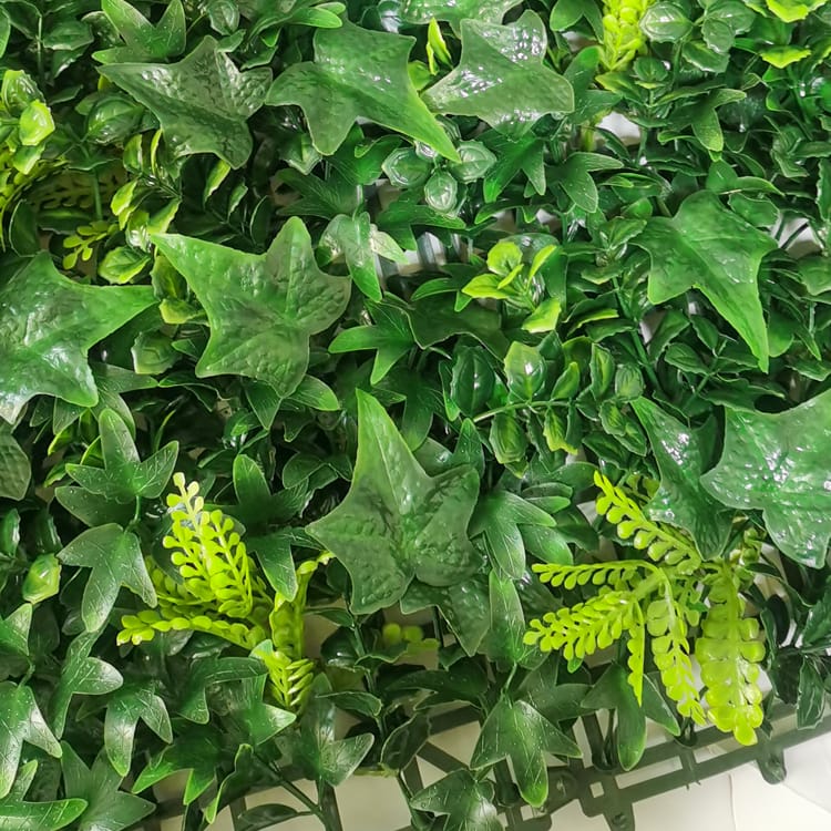 Colored Artificial Turf - Anti-Uv Plastic Artificial Hedge Boxwood Panels Green Plant Vertical Garden Wall – Deyuan detail pictures