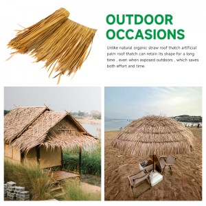 Durable Eco-friendly PE PVC Thatch Roof Synthetic Plastic Artificial Thatch Roof Tiles