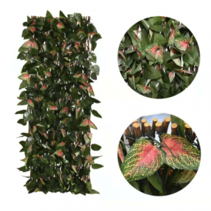 Artificial Plant Expandable Willow Fence Trellis Hedge With Different Leaves