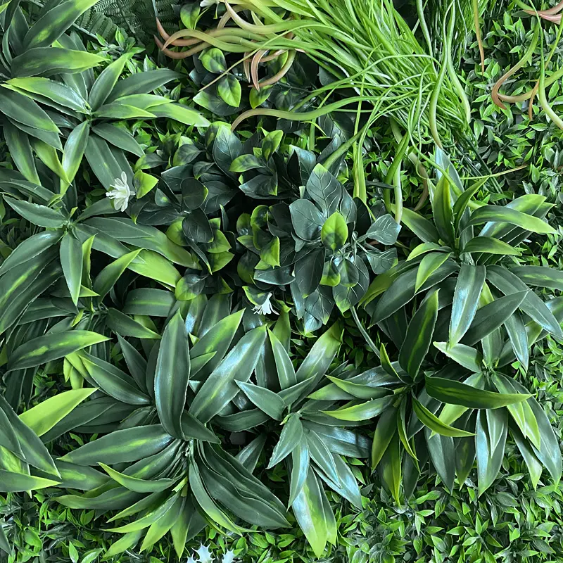 Factory Supplied Plastic Green Wall - OEM/ODM UV Outdoor Fake Grass Hedge Jungle Vertical Plants Wall Artificial Wall Hanging Plant Green Grass Wall for Home Decoration – Deyuan