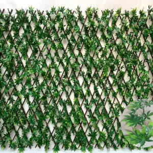 wholesale artificial topiary ivy fence artificial foliage fence artificial expandable trellis hedge for garden decoration