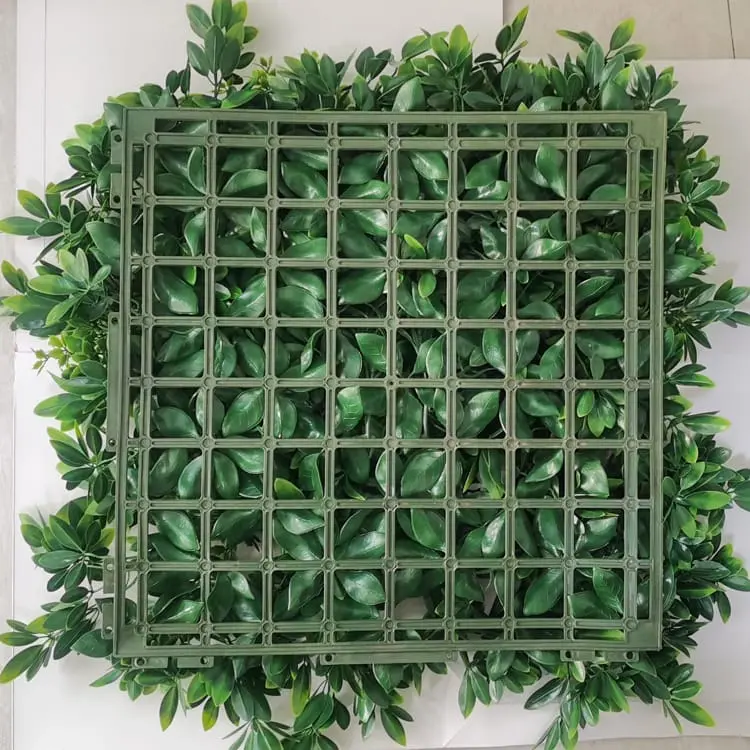 Artificial Grass China - Wholesale decorative green artificial plant wall boxwood hedge for green outdoor wall – Deyuan detail pictures